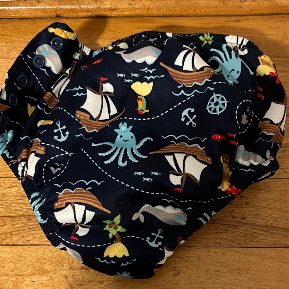 Green Sprouts 4T Reusable Pirate Swim Diaper - Picture 4 of 6